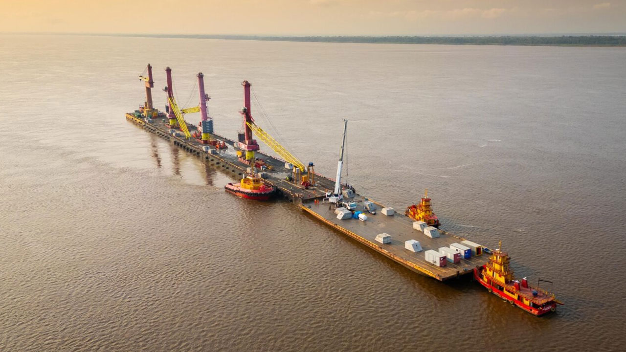 Temporary Floating Pier