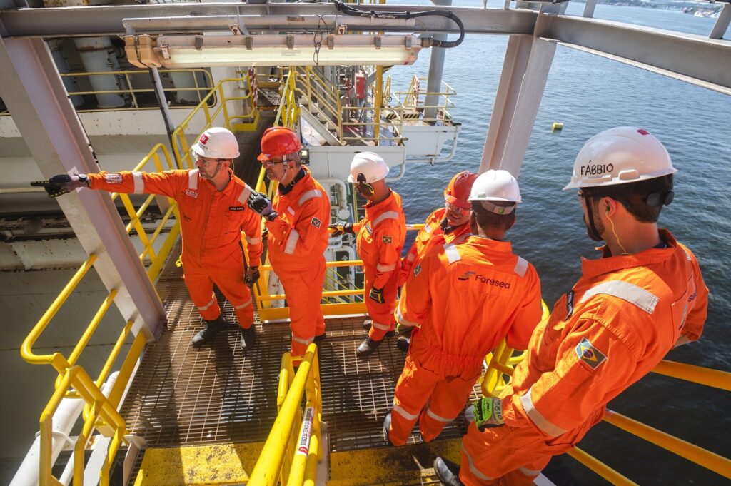 Rogério Ibrahim on a technical drillship inspection